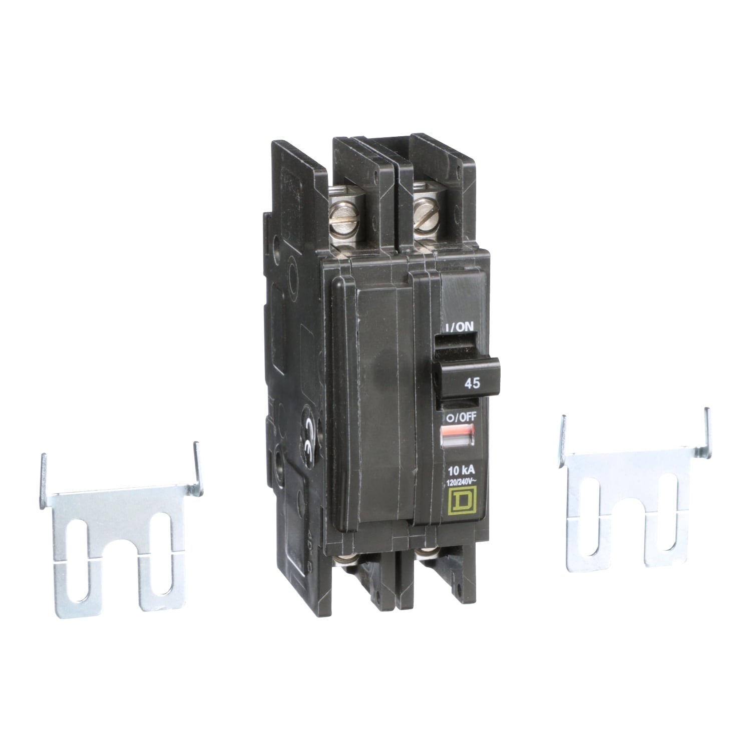 Mini circuit breaker, QOU, 45A, 2 pole, 120/240 VAC, 10kA, bulk pack