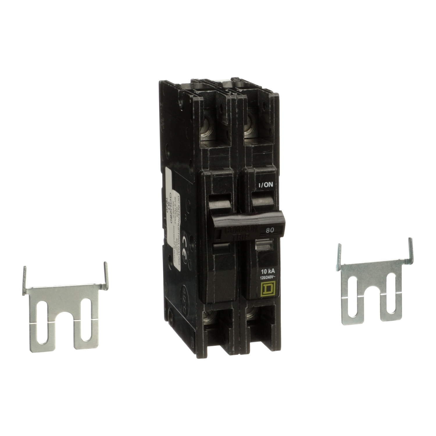 Mini circuit breaker, QOU, 80A, 2 pole, 120/240 VAC, 10kA