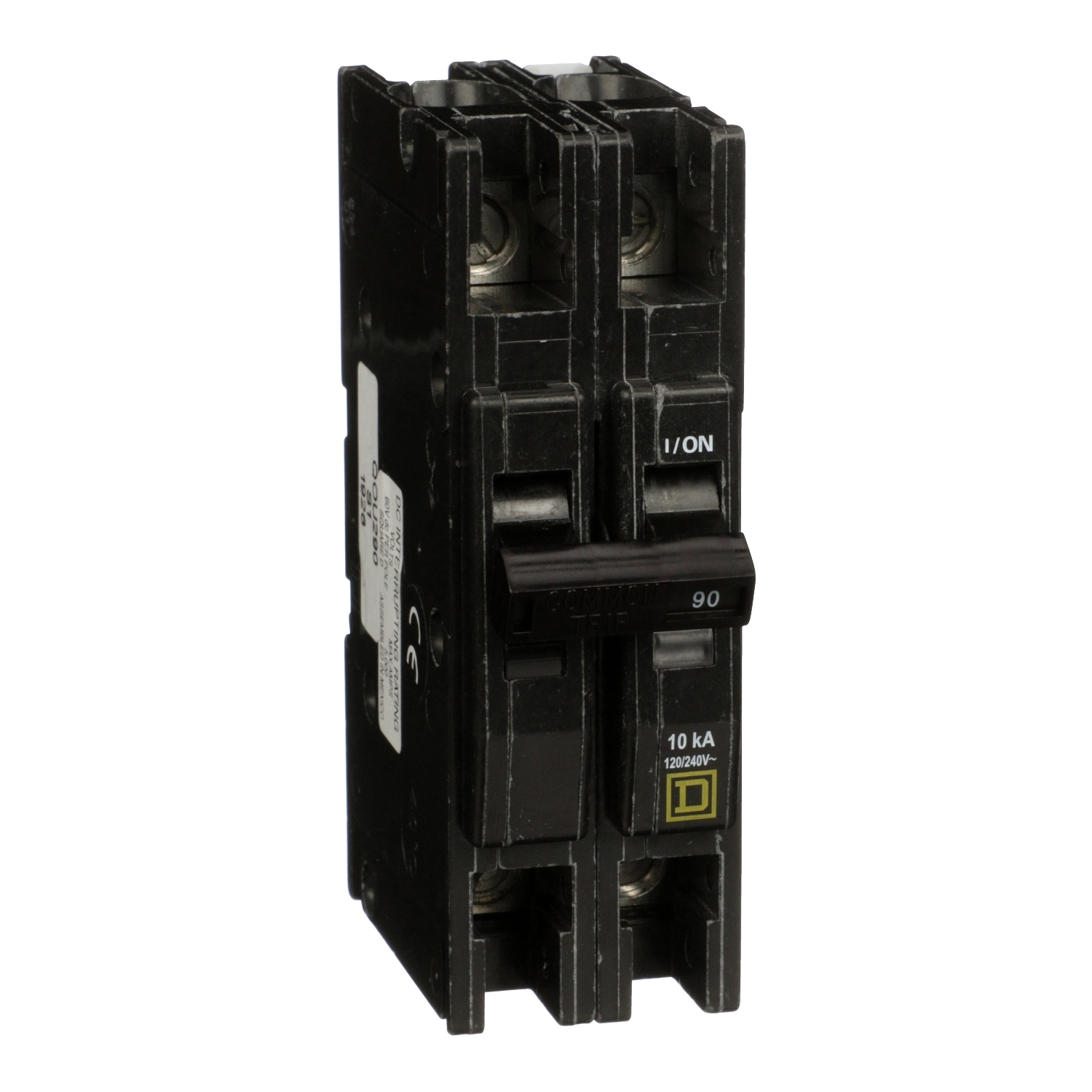 Mini circuit breaker, QOU, 90A, 2 pole, 120/240 VAC, 10kA