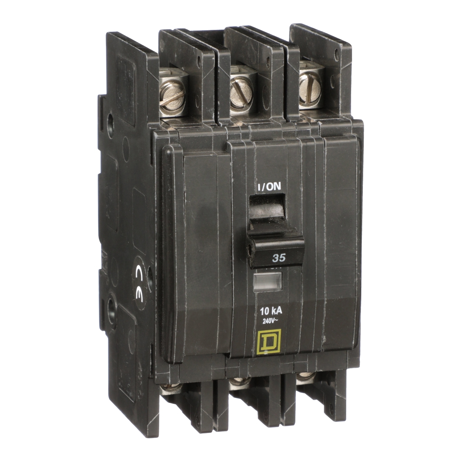 Mini circuit breaker, QOU, 35A, 3 pole, 240 VAC, 10kA