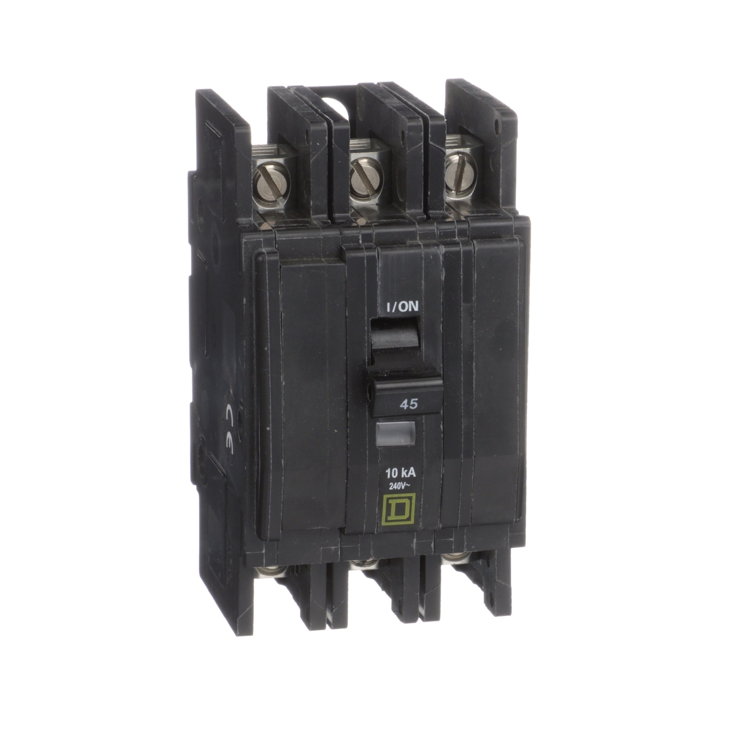 Mini circuit breaker, QOU, 45A, 3 pole, 240 VAC, 10kA