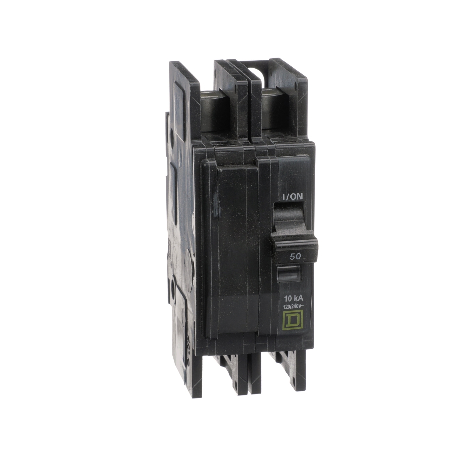 Mini circuit breaker, QOU, 50A, 2 pole, 120/240 VAC, 10kA, field reversible lugs