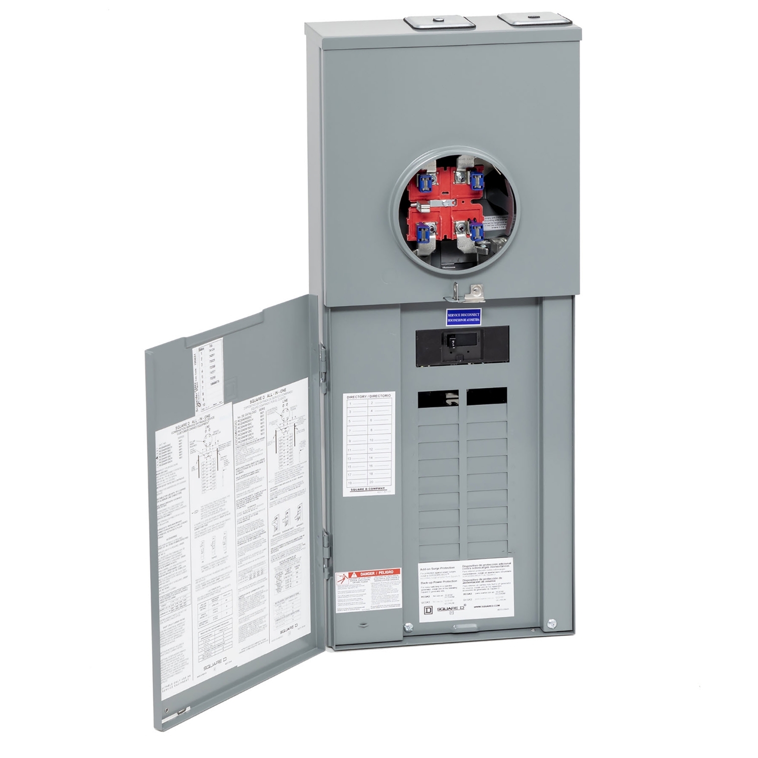 RC2040M150CH All-in-one, Homeline, CSED, Ringless Socket, 150 Amp, Surface Mount, 20 Spaces, 40 Circuits, 22 kA SCCR, Horn Bypass