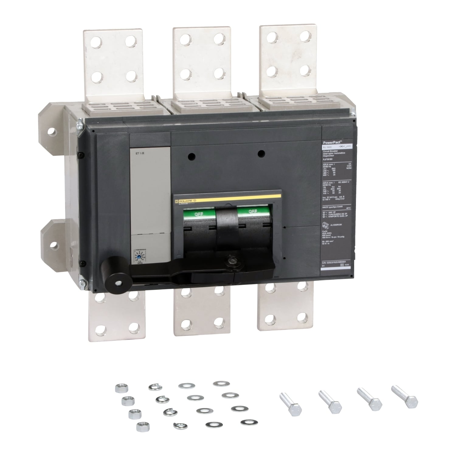 RJF36160 Molded Case Circuit Breaker, 1600 Amp, 3 Pole, 600V