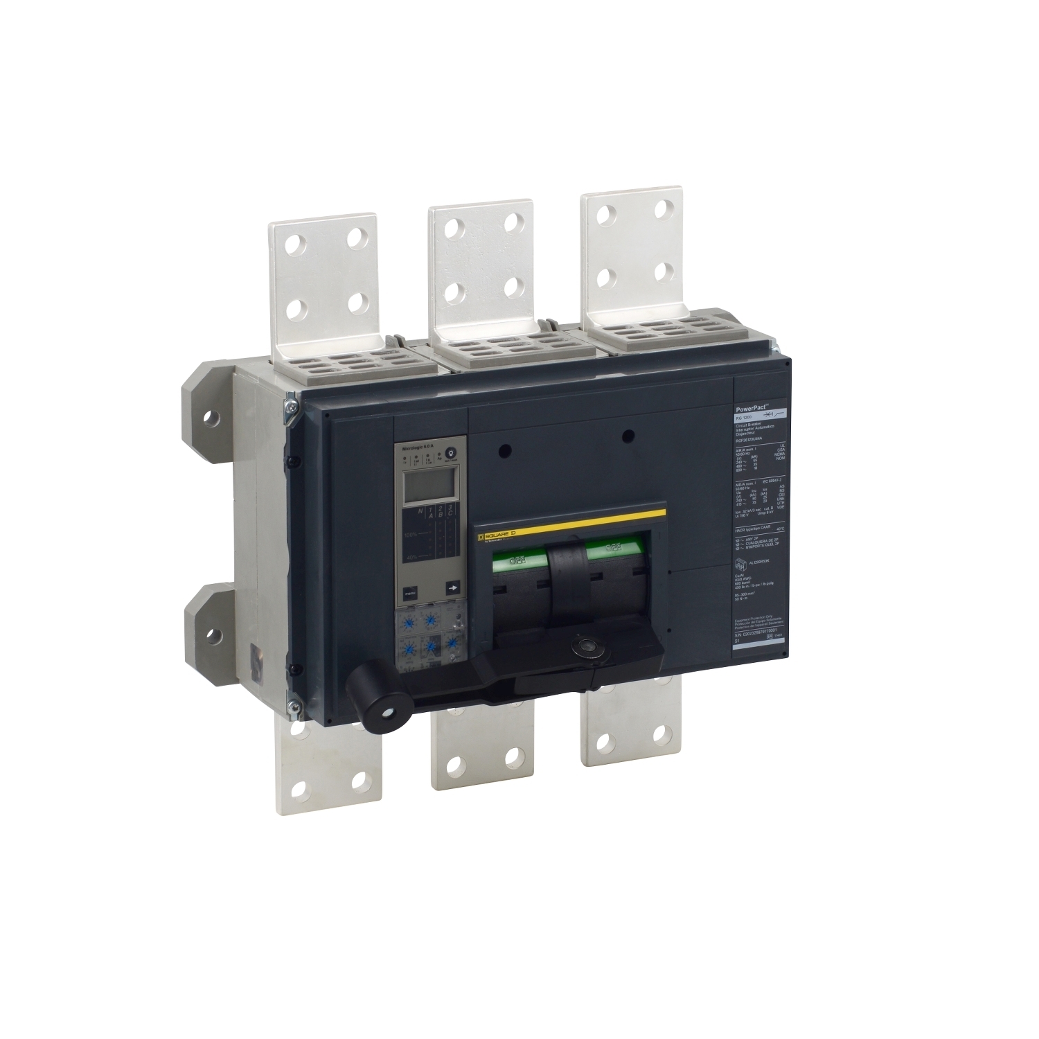 RLF36120CU44A Molded Case Circuit Breaker, 1200 Amp, 3 Pole, 600V