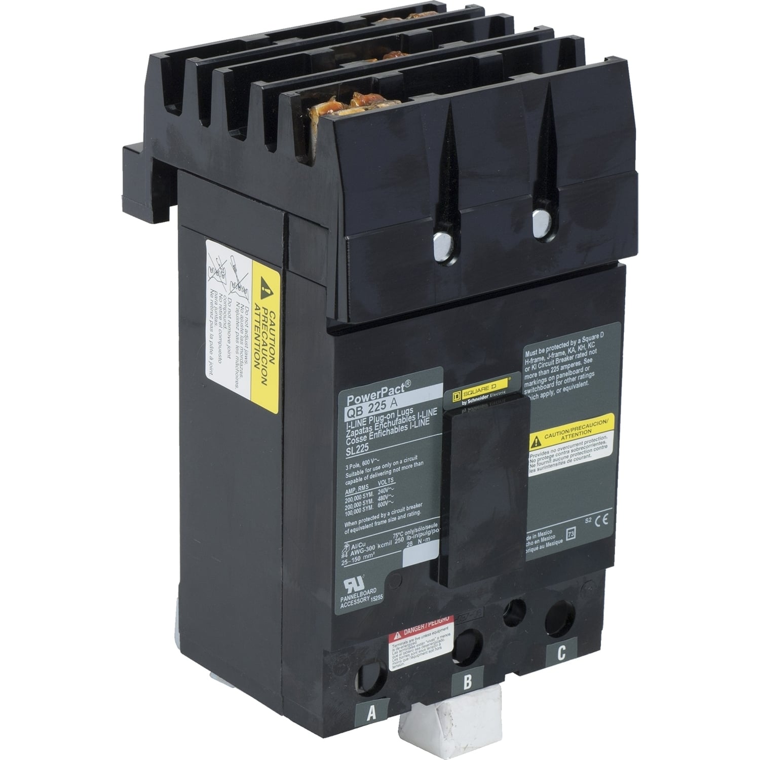 Circuit breaker accessory, I-Line, bolt on, sub feed lugs, 225A