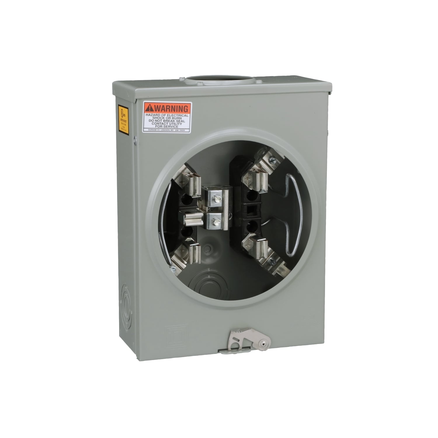 UGHTRS101B Meter Socket, Ringless, 1 Phase, 3 Wire, 5 Jaw without release, Series A, Horn