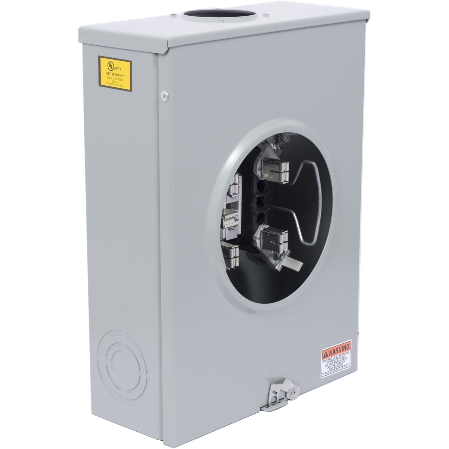 UGHTRS213B Single Position Meter Socket, 200 Amp, 1 Phase, Ringless, Horn, 5 Jaw with no release, OH, UG, 120/240V, 3 Wire
