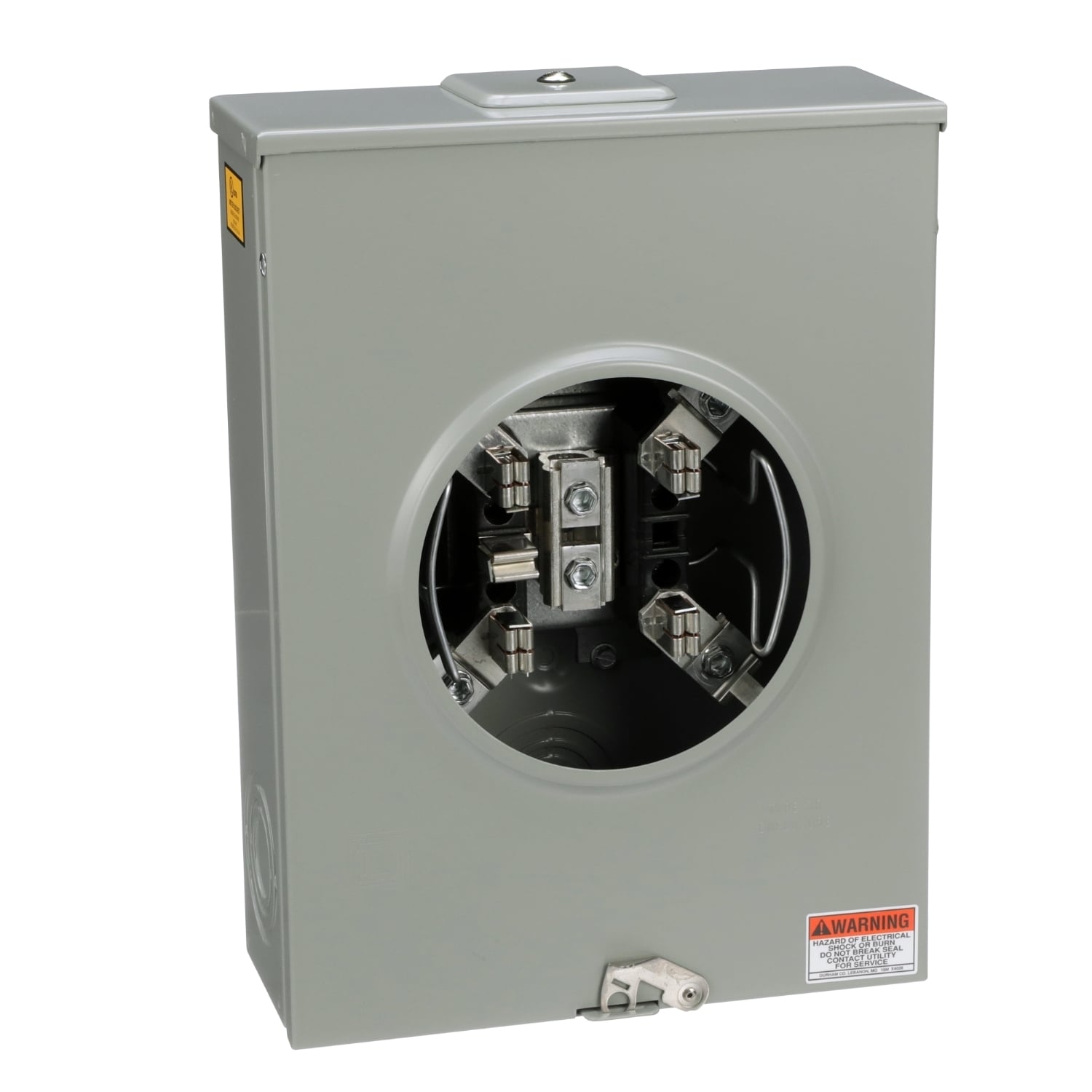 UGHTRS213C Individual Meter Socket, Ringless Socket, Horn Bypass, 5 Jaw, no release, OH, UG, 200 Amp, up to 600V, 1 Phase, 3 Wire