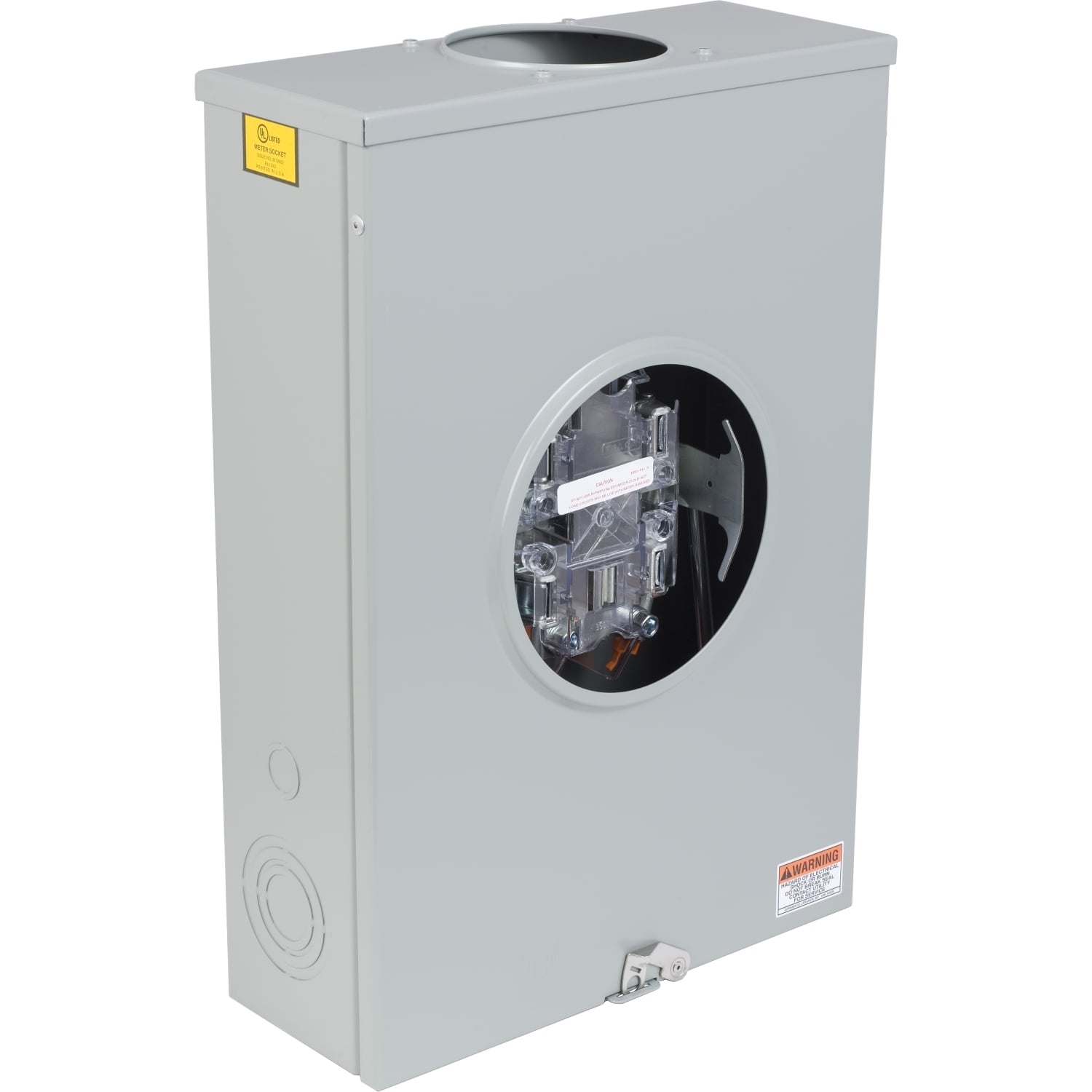 UTH5213T Single Position Meter Socket, 200 Amp, 1 Phase, Ringless, Lever, 5 Jaw with release, OH, UG, 600V, 3 Wire