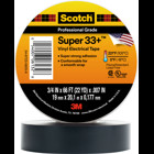 Scotch(R) Super 33+ Vinyl Electrical Tape, 3/4 in x 66 ft (19 mm x 20,1 m), 100 per case