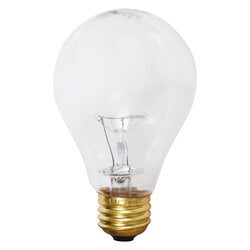 Incandescent A21 Bulb Shape Traffic Signal Clear Medium Brass Base 116Watt 130Volt