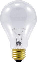 Incandescent A21 Bulb Shape Traffic Signal Super Saver Krypton Filled Clear Medium Brass Base With Heat Reflector 135Watt 120 125Volt