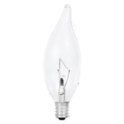 Incandescent Clear Double Life B10 25 Watt 120 Volt Candelabra Base 4 pack Blister Pack