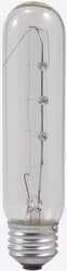 Incandescent T10 Bulb Shape Clear Finish Medium Aluminum Base 25Watt 120Volt Blister Pack 6Bulbs Per Case 1Bulb Per Package