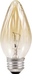 Incandescent F15 D?cor Bulb Shape Iridescent Amber Medium Aluminum Base 40Watt 120Volt Blister Pack 12Bulbs Per Case 2Bulbs Per Package