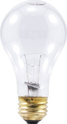 Incandescent A19 Bulb Shape Traffic Signal Super Saver Krypton Filled Clear Finish Medium Brass Base With Heat Reflector 60Watt 120 125Volt 120Bulbs Per Case 6Bulbs Per Package