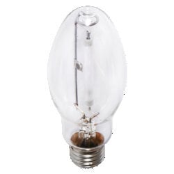 100W LUMALUX high pressure sodium HID lamp, E26 based, E17 bulb, universal burn, clear, 2100K