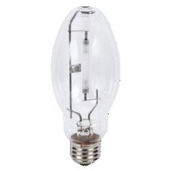 50W LUMALUX high pressure sodium HID lamp, E26 based, ED17 bulb, universal burn, clear, 1900K