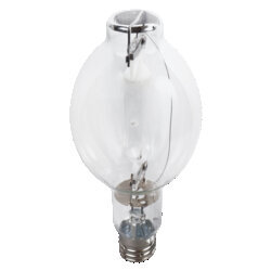 1000W METALARC PULSE START compact quartz metal halide lamp, reduced outer jacket, reduced color shift, E39 base, BT37 bulb, enclosed fixture rated, universal burn, clear, 3800K