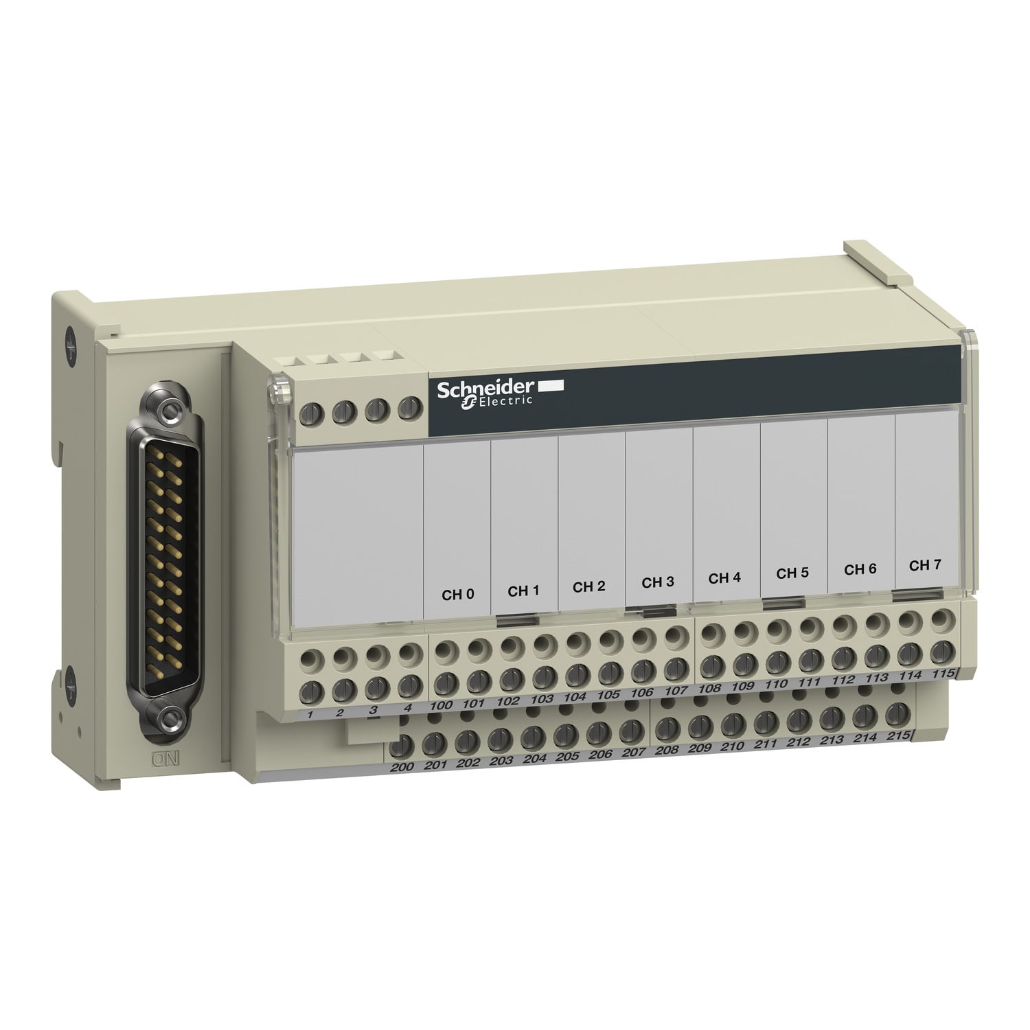 connection sub-base ABE7 - for passive distribution of 8 channels