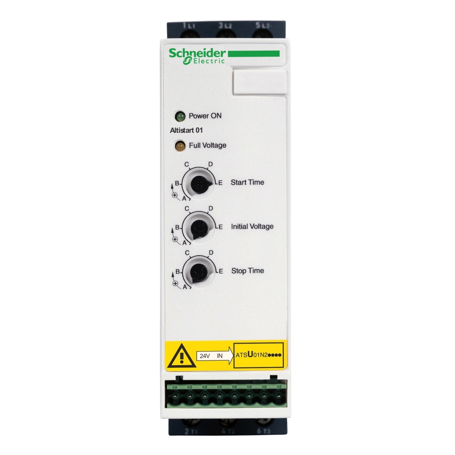 soft starter for asynchronous motor, Altistart U01, TeSys U, ATSU01, 22A, 200 to 480V, 4 to 11kW