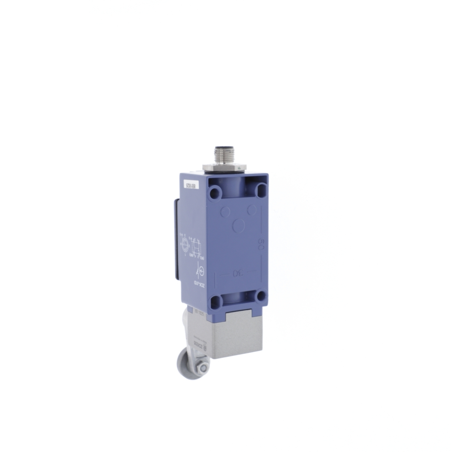 Limit switch,  XC Standard, XCKJ, steel roller lever, 1NC+1 NO, snap action, M12