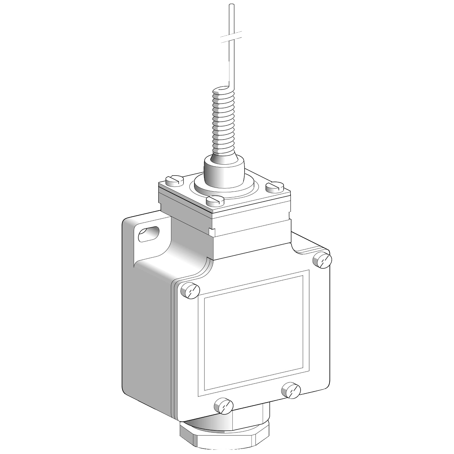 Limit switch, Limit switches XC Standard, XCKL, cats whisker, 1NC+1 NO, snap action, 1/2NPT
