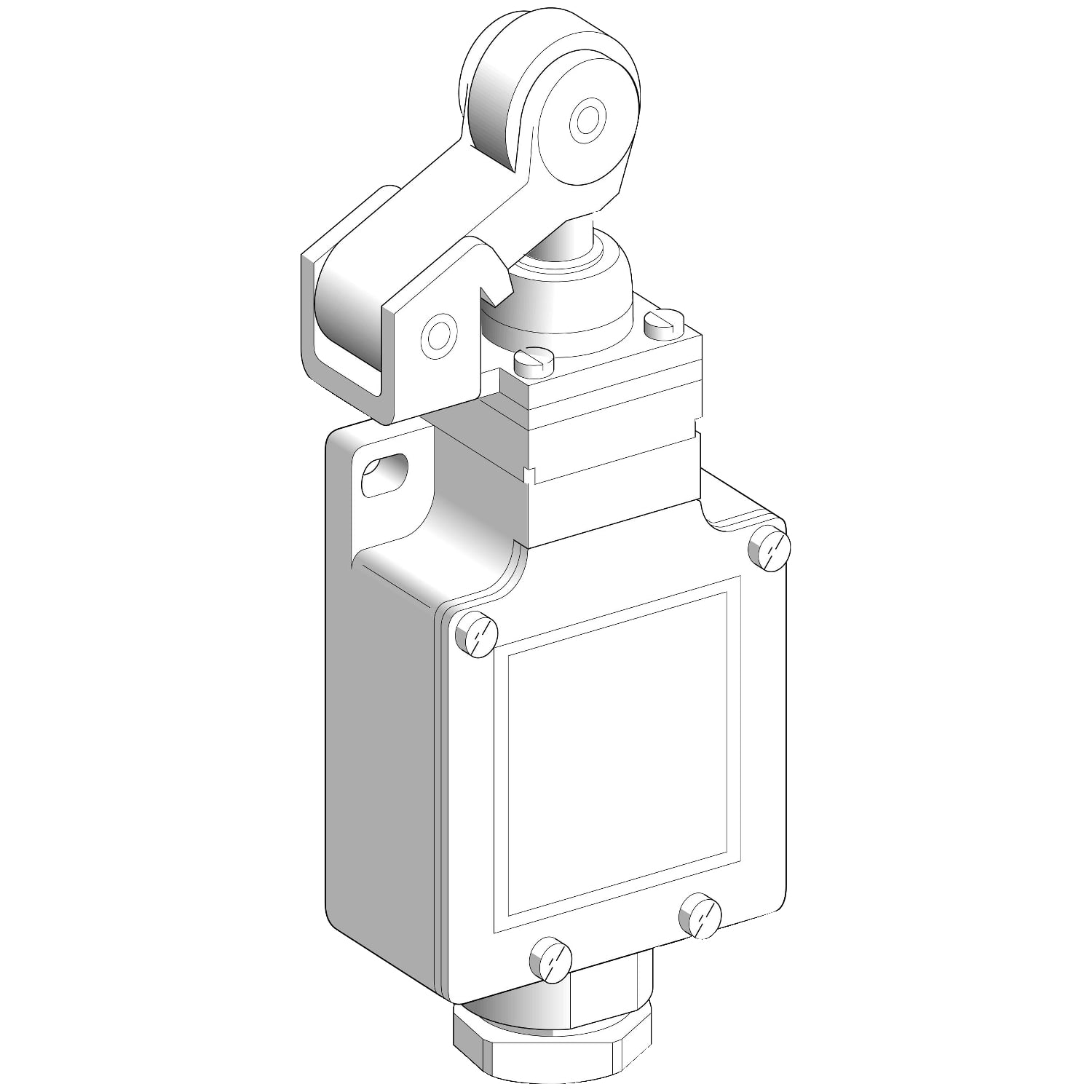 Limit switch, Limit switches XC Standard, XCKL, thermoplastic roller lever plunger, 1NC+1 NO, snap, 1/2NPT