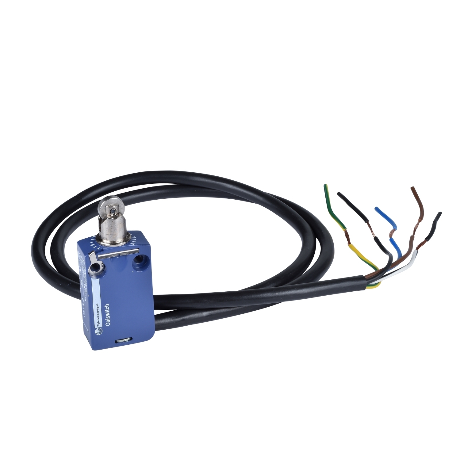 Limit switch, Limit switches XC Standard, XCMD, steel roller plunger, 1NC+1 NO, snap, 7 m