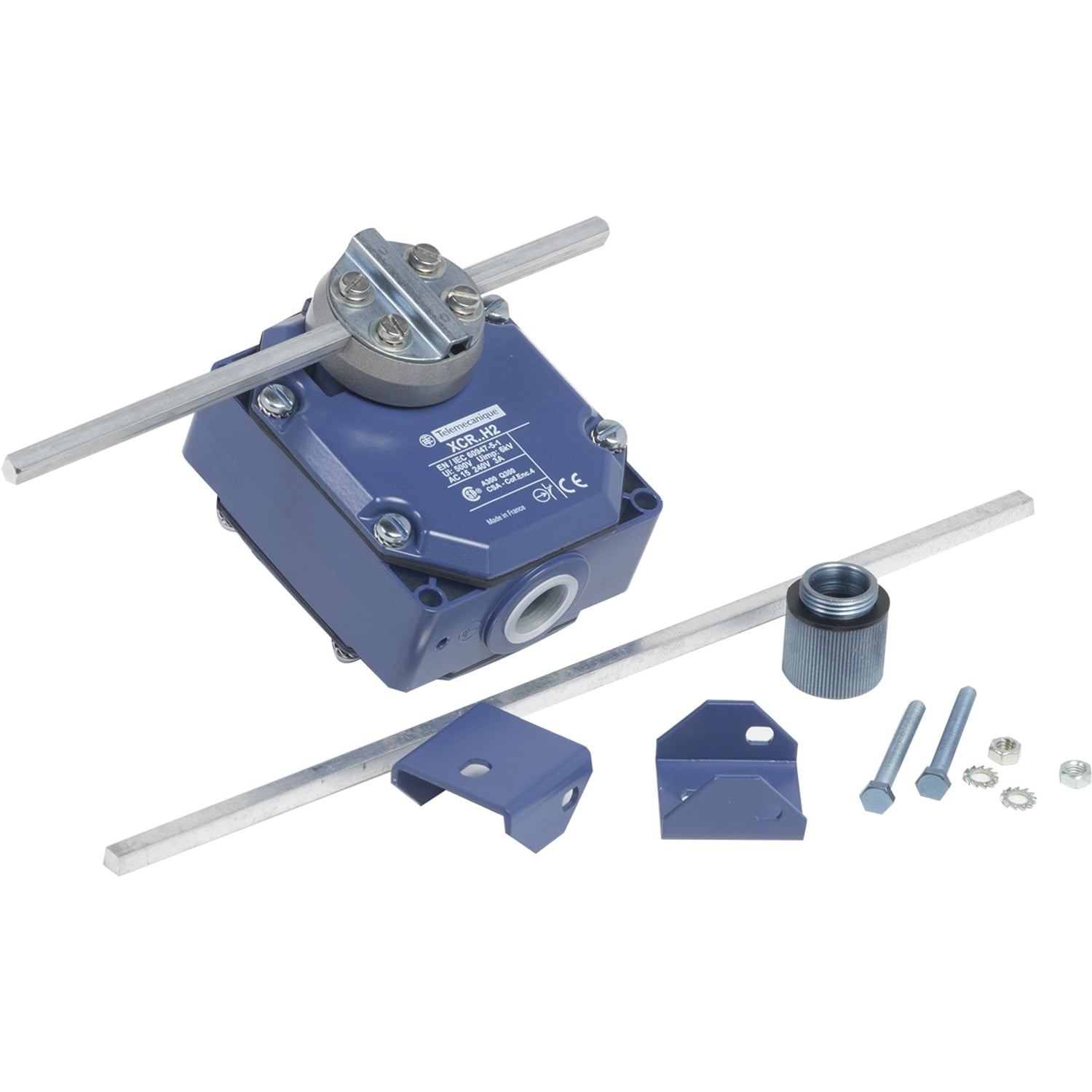 Limit switch, Limit switches XC Standard, 240VAC/250VCD 10 A 2 NO + 2NC, XCR + options