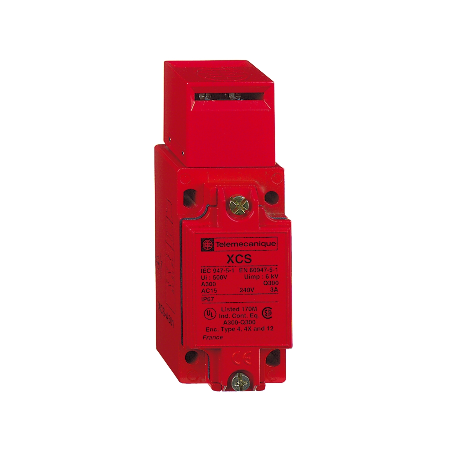 Safety switch, Telemecanique Safety switches XCS, metal XCSA, 2 NC + 1 NO, slow break, 1 entry tapped Pg 13