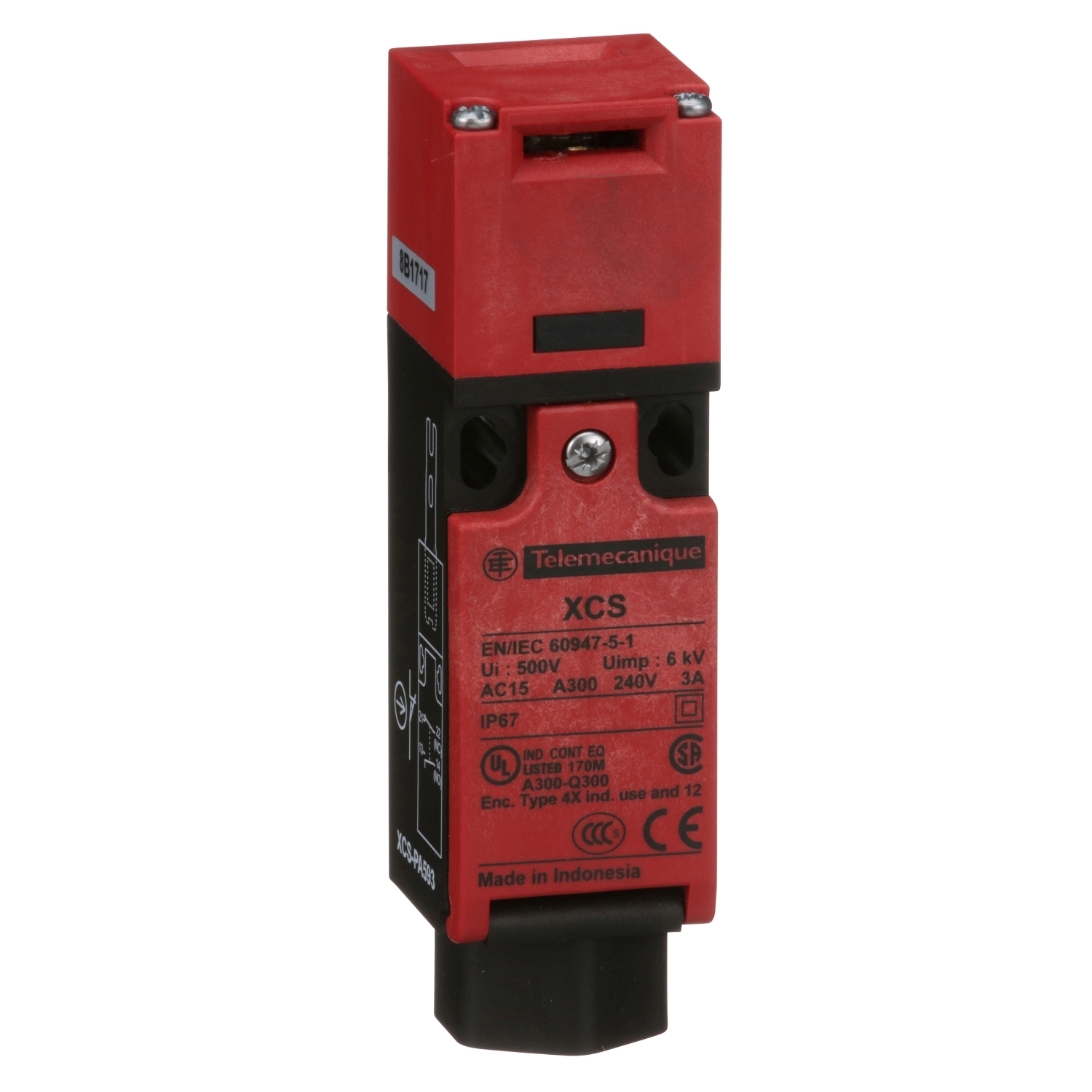Preventa XCS, safety switches, plastic safety switch, 1 NC and 1 NO, slow break, 1 entry tapped 0.5 inch NPT