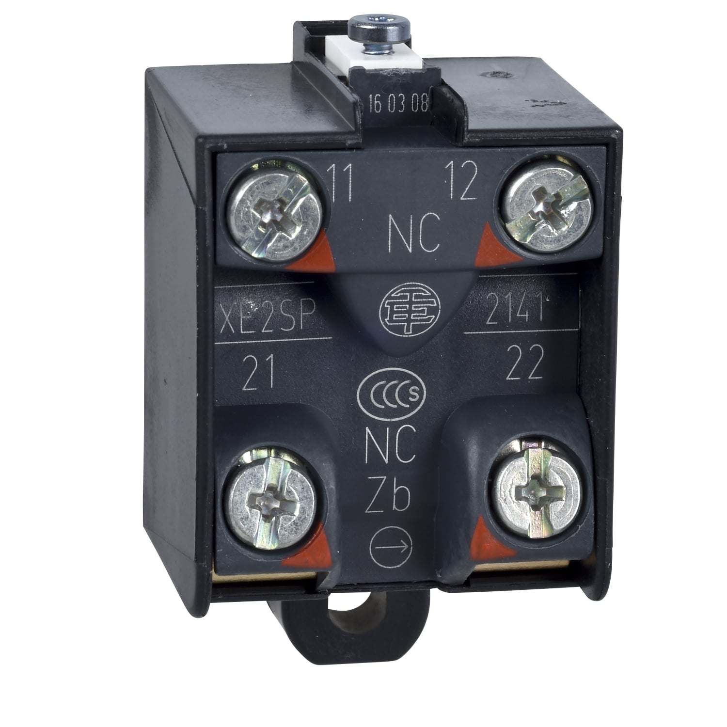 XE2SP2141 XESP Standard Limit Switch Contact Block, 2NC Contact, For Use With XCKD, XCKP and XCKS9 Limit Switch, 10 A at 300/500 V AC Contact