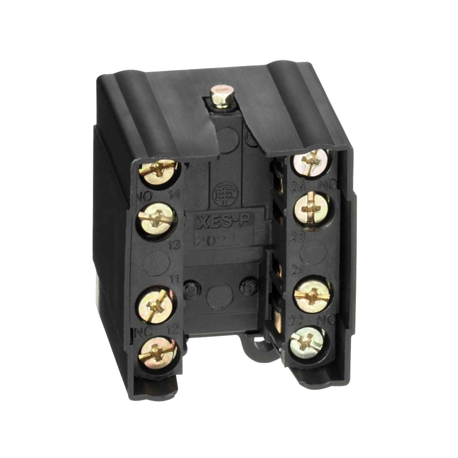 Limit switch contact block, Limit switches XC Standard, XESP, 2C/O snap action, simultaneous, silver plated