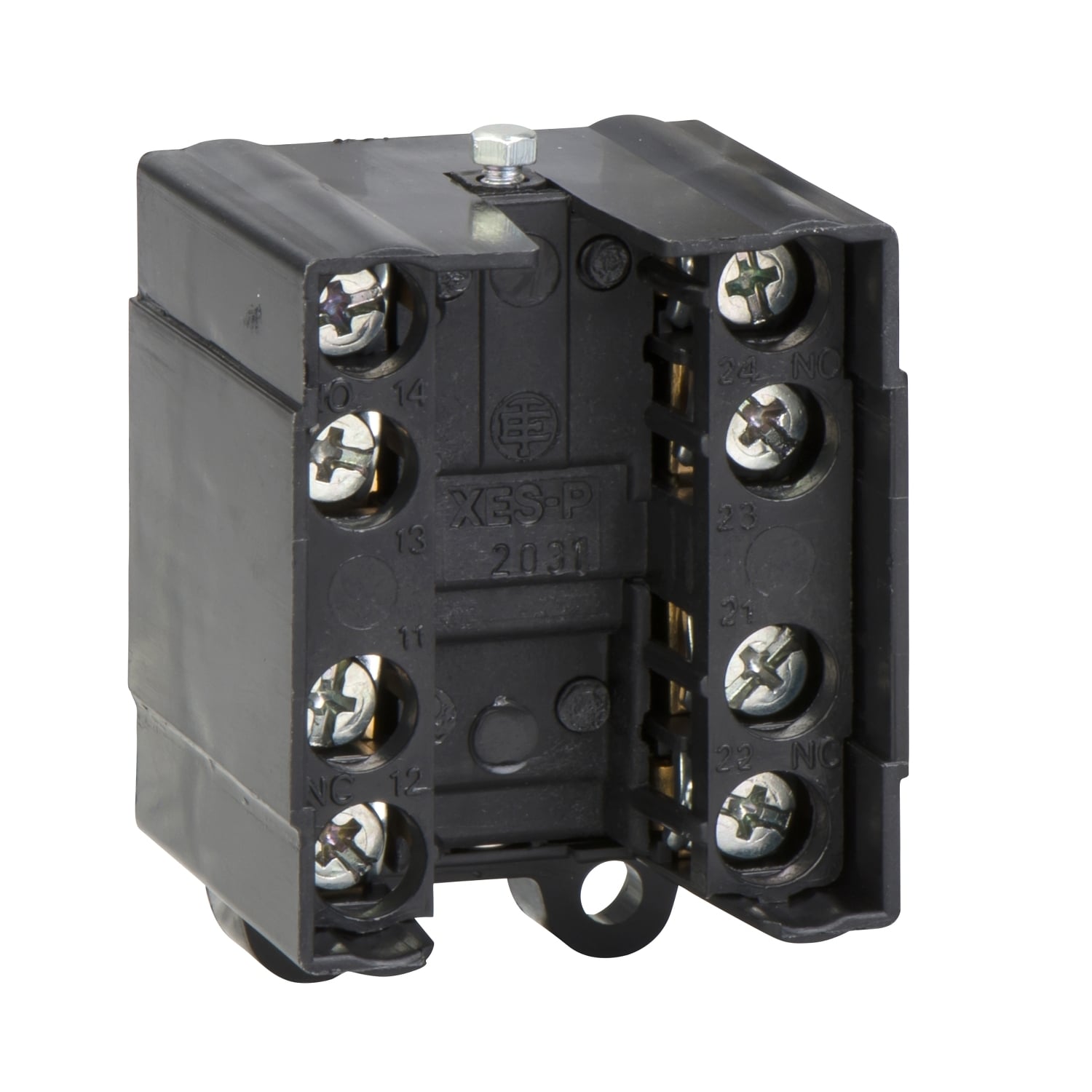 Limit switch contact block, Limit switches XC Standard, XESP, 2 C/O snap action, staggered, silver plated