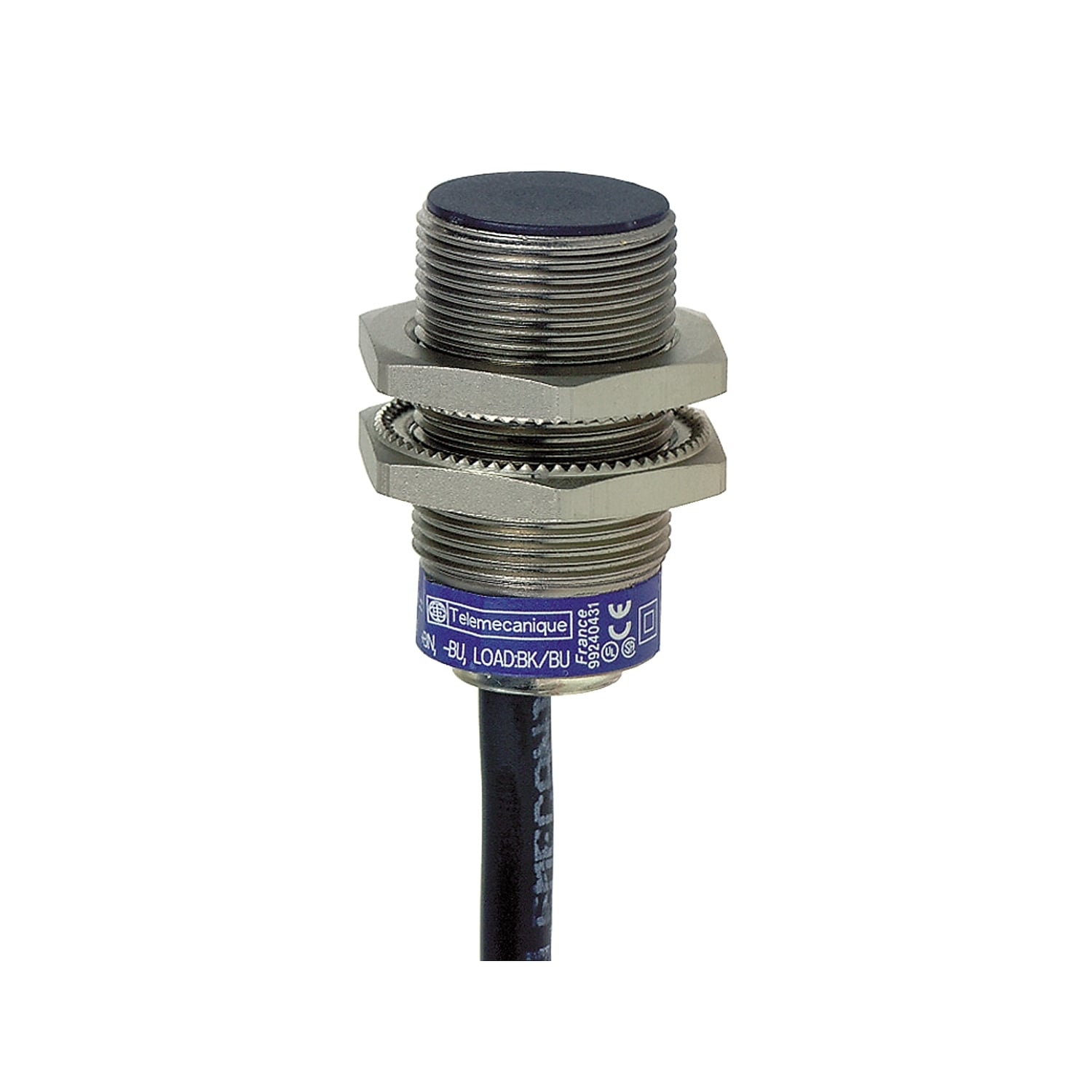 Inductive proximity sensors XS, inductive sensor XS1 M18, L39mm, brass, Sn10mm, 12...24 VDC, cable 2 m
