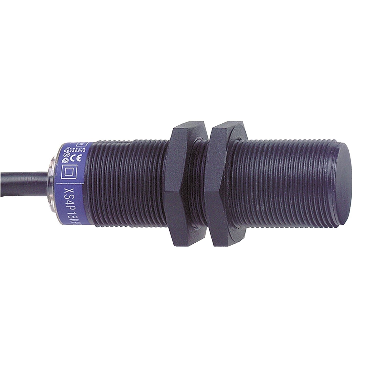 Inductive proximity sensors XS, inductive sensor XS4 M18, L60mm, PPS, Sn8mm, 24...240VAC/DC, cable 10 m