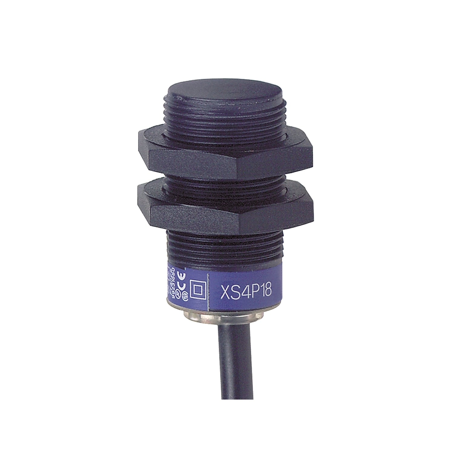 Inductive proximity sensors XS, inductive sensor XS4 M18, L36mm, PPS, Sn8mm, 12...24 VDC, cable 2 m