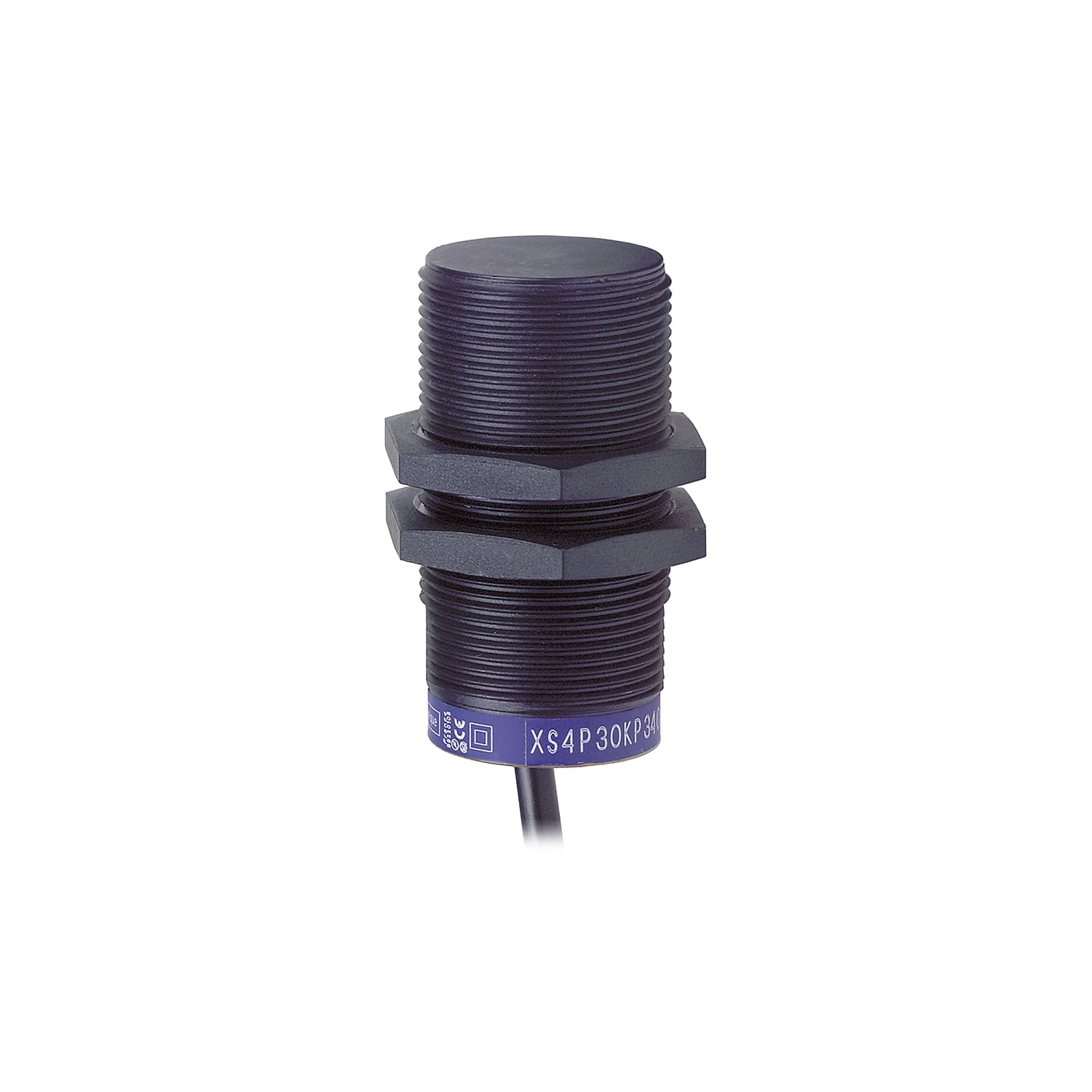 Inductive proximity sensors XS, inductive sensor XS4 M30, L53mm, PBT, Sn15mm, 24...48 VDC, cable 2 m