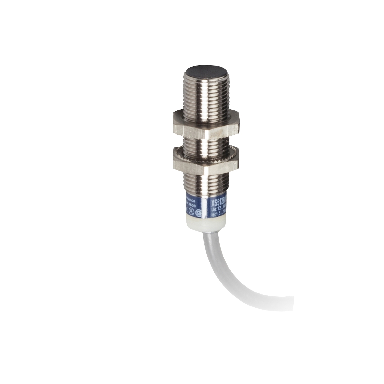 Inductive proximity sensors XS, inductive sensor XS5 M12, L35mm, brass, Sn2mm, 12...24 VDC, cable 2 m