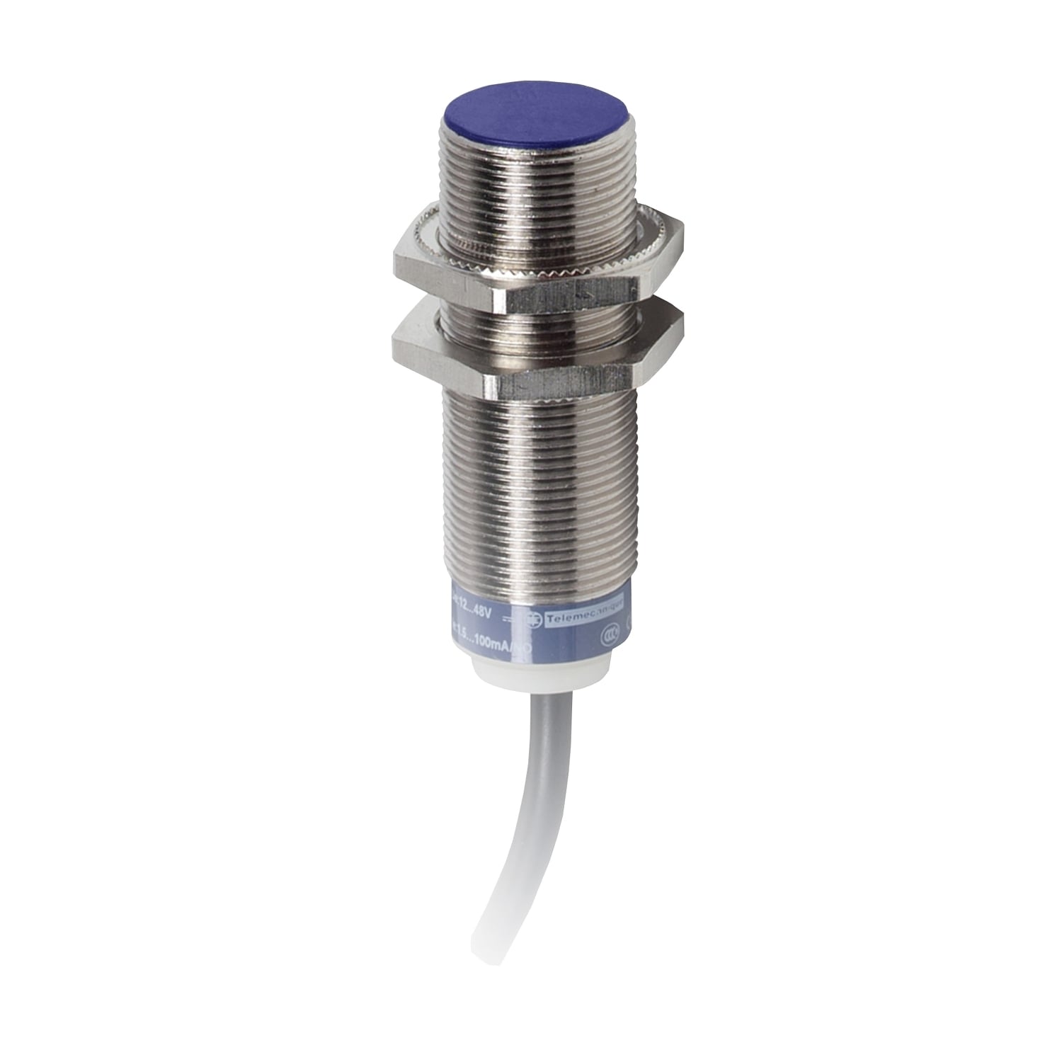 Inductive proximity sensors XS, inductive sensor XS5 M18, L56mm, brass, Sn5mm, 12..48VDC, cable 2m