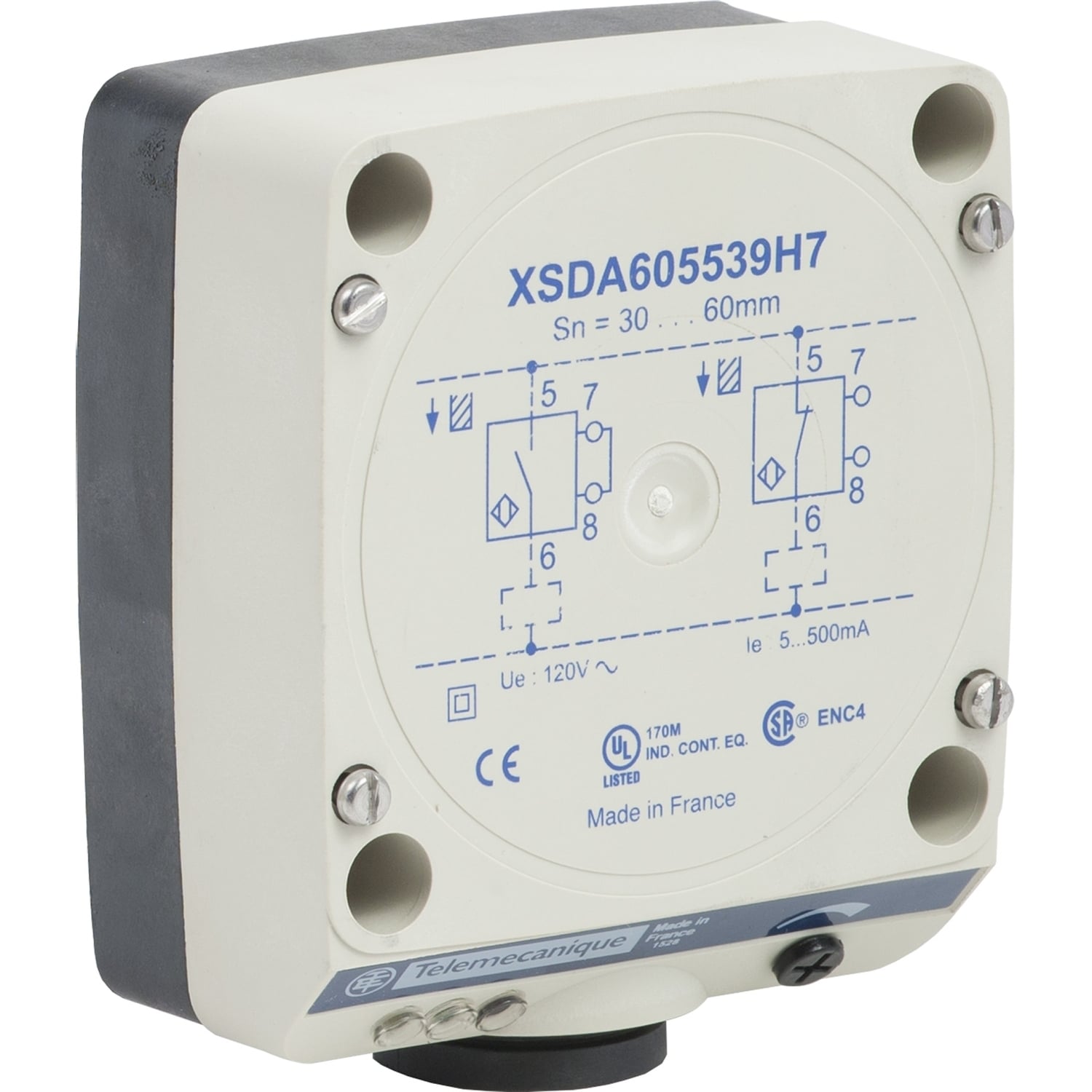 Inductive proximity sensors XS, inductive sensor XSD 80x80x40, plastic, Sn40mm, 24...240 VAC, terminals