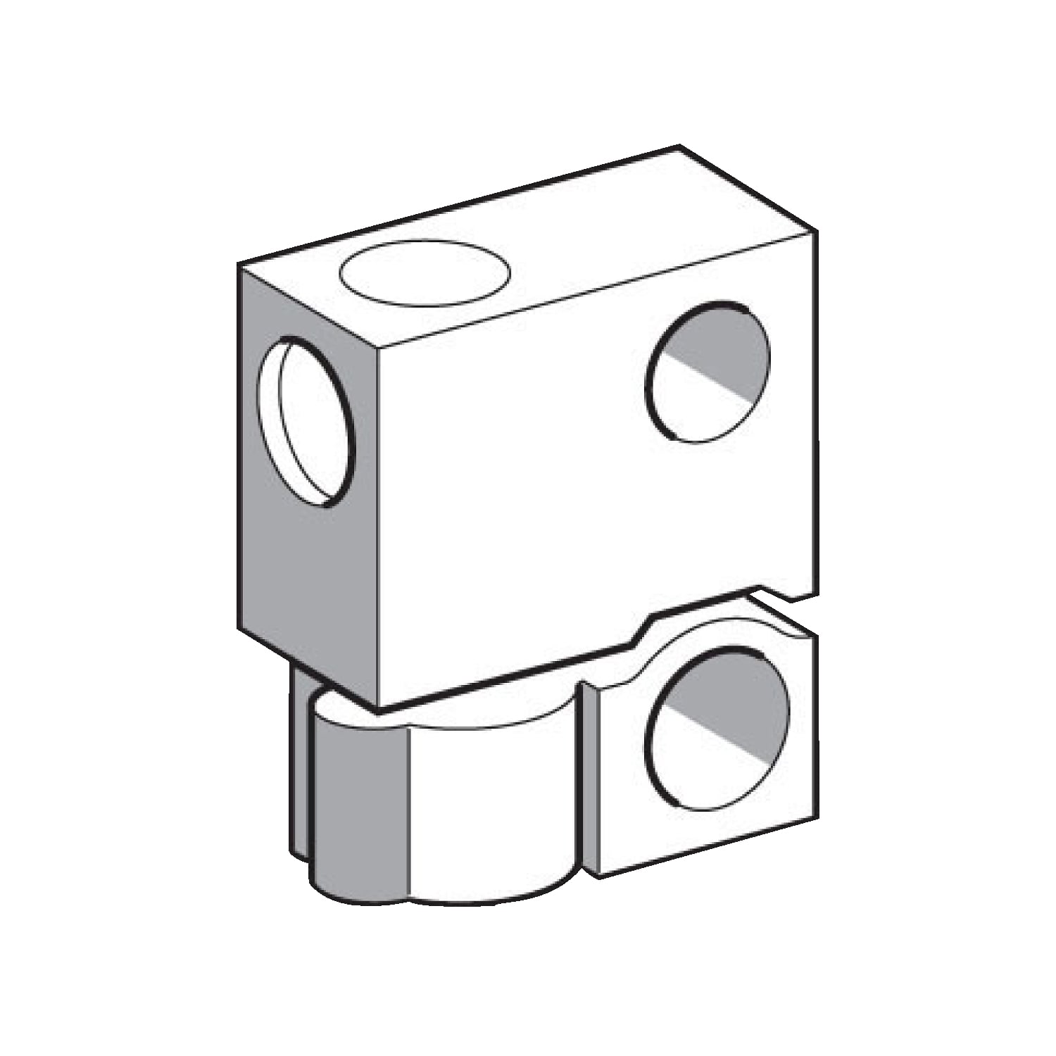 Photoelectric sensors XU, accessory for plastic optic fibre, fixing clamp with lens, lateral