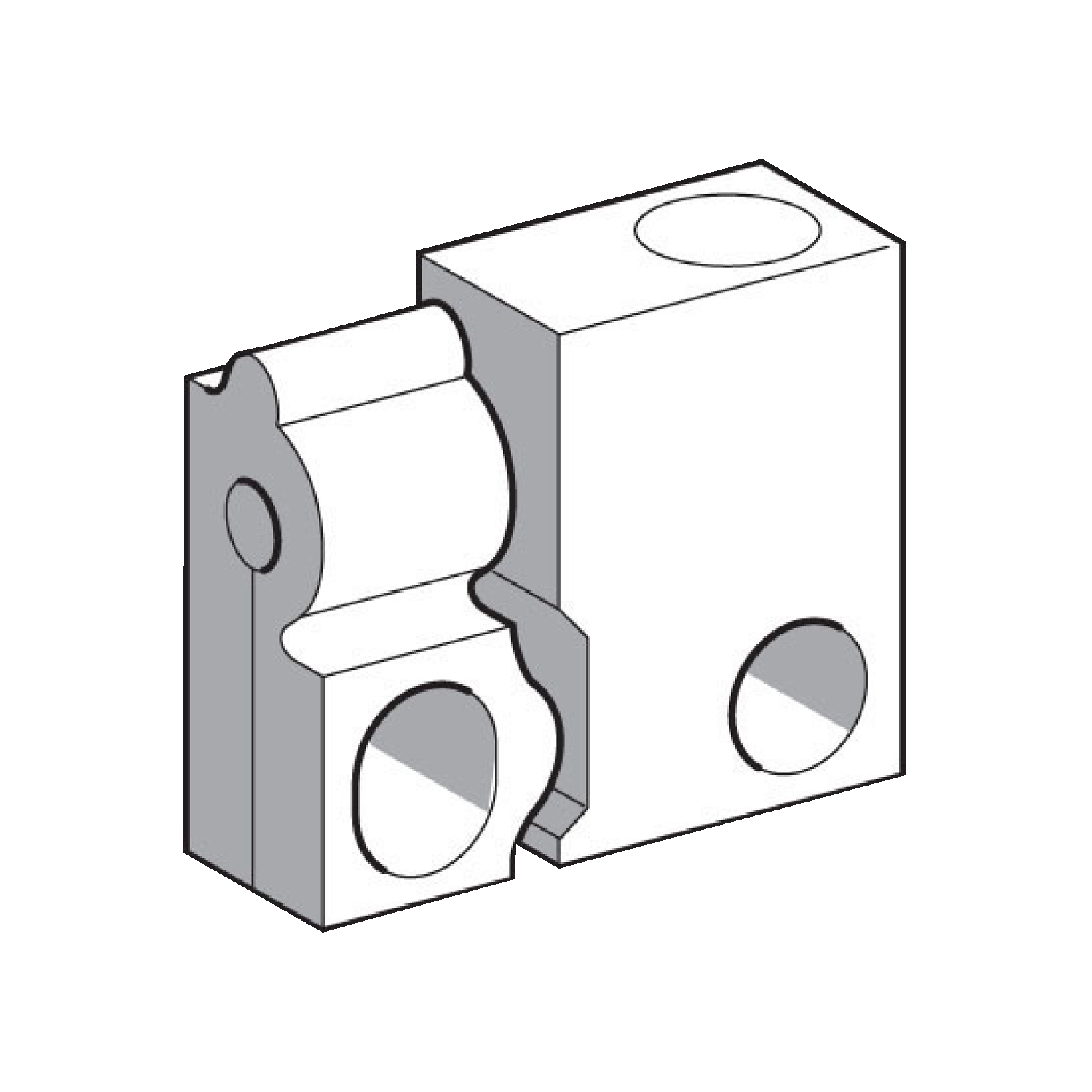 Photoelectric sensors XU, accessory for plastic optic fibre, fixing clamp, axial