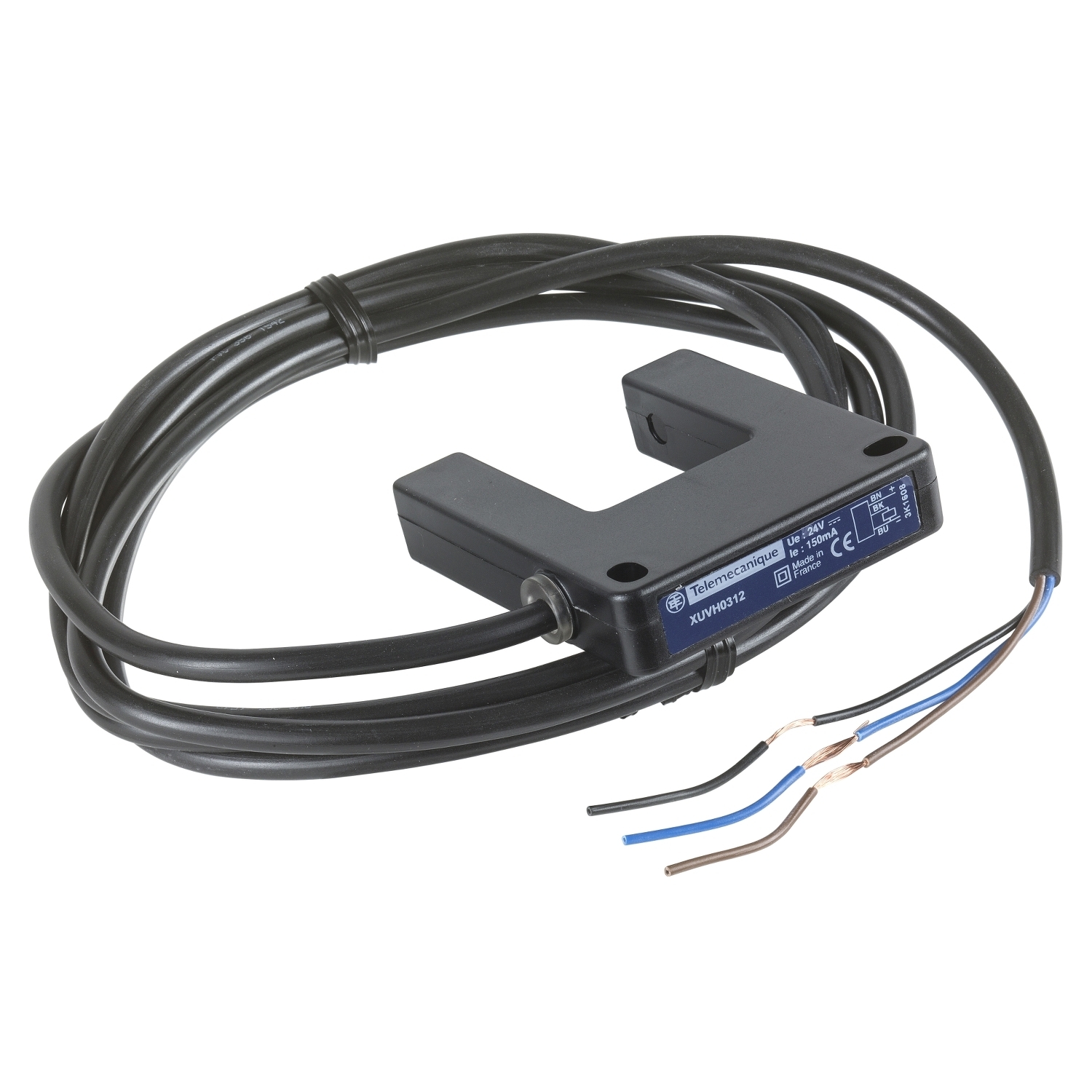 Photoelectric sensors XU, XUV, fork, handling, 30X30mm, 12...24 VDC, cable 2 m