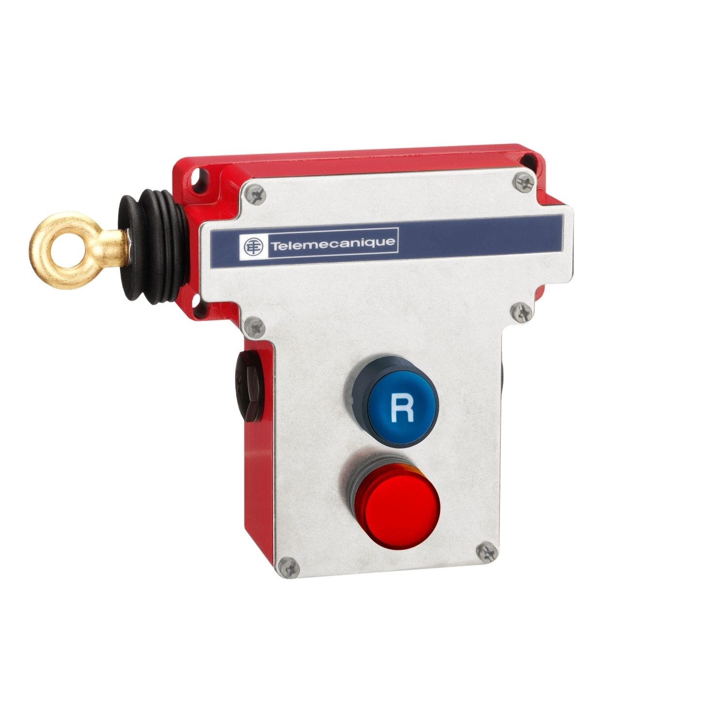 Latching emergency stop rope pull switch, Telemecanique rope pull switches XY2C, cable 300 VAC 10amp XY2CE+options