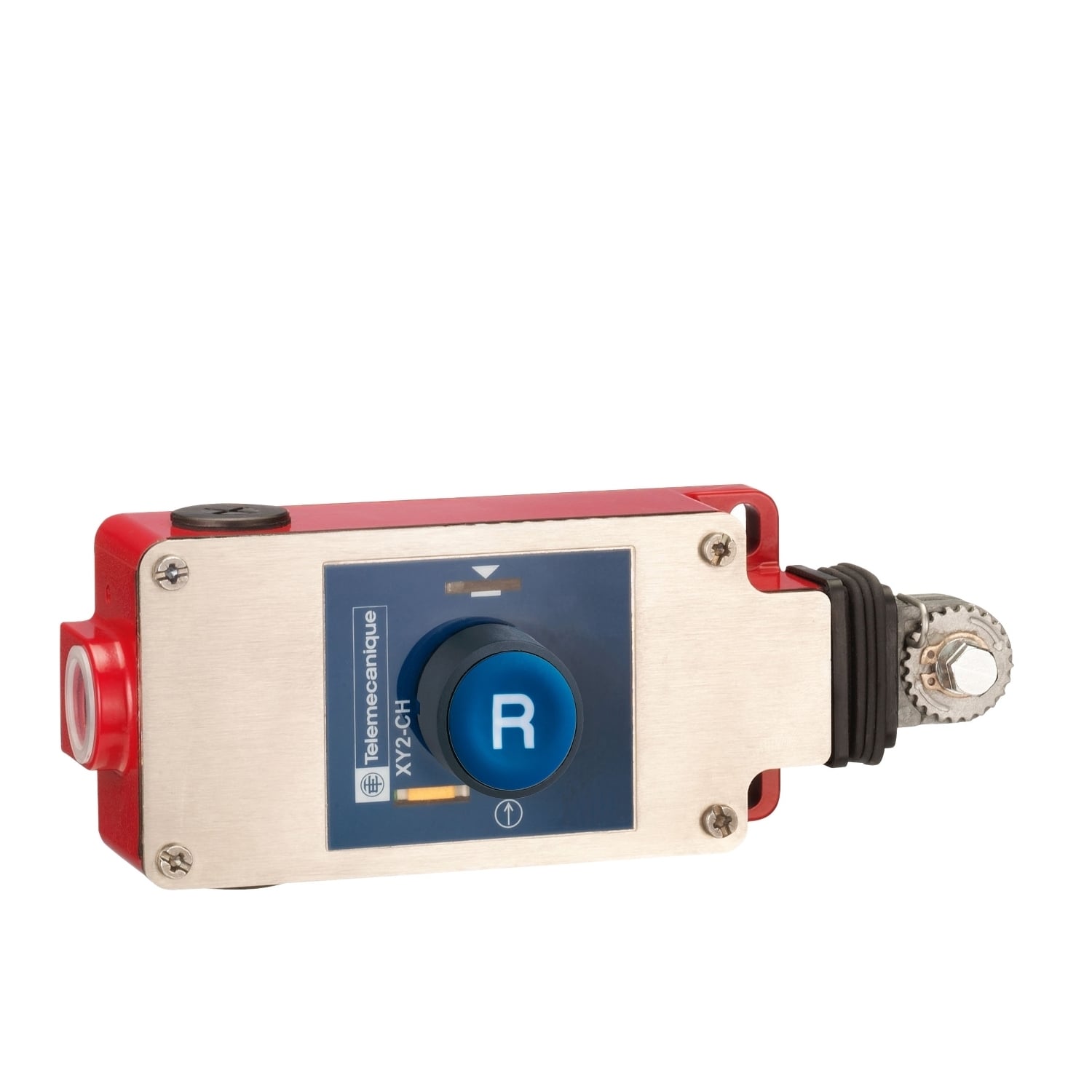 Latching emergency stop rope pull switch, Telemecanique rope pull switches XY2C, e XY2CH, 1NC+1 NO, flush pushbutton