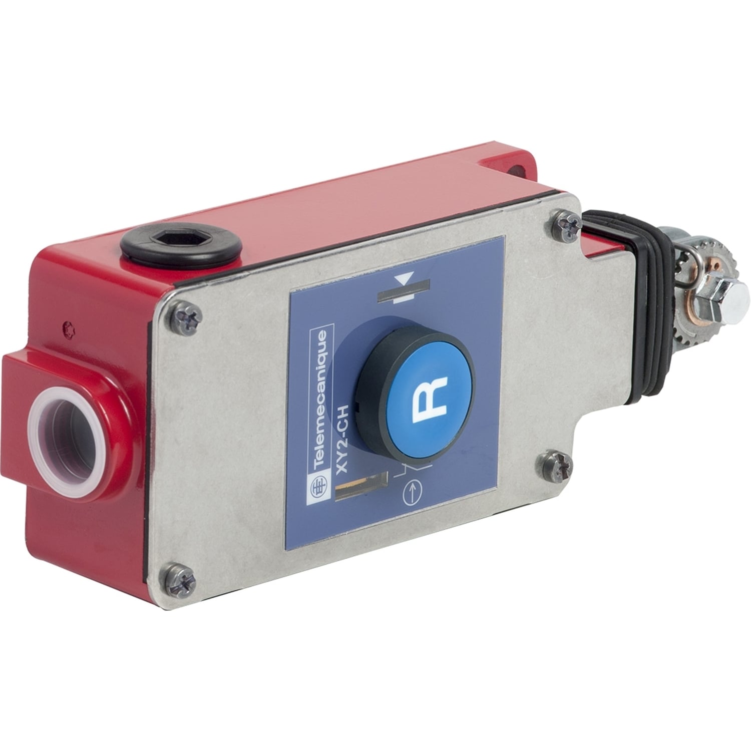 Latching emergency stop rope pull switch, Telemecanique rope pull switches XY2C, trip wire cable 240 VAC 10 A XY2C