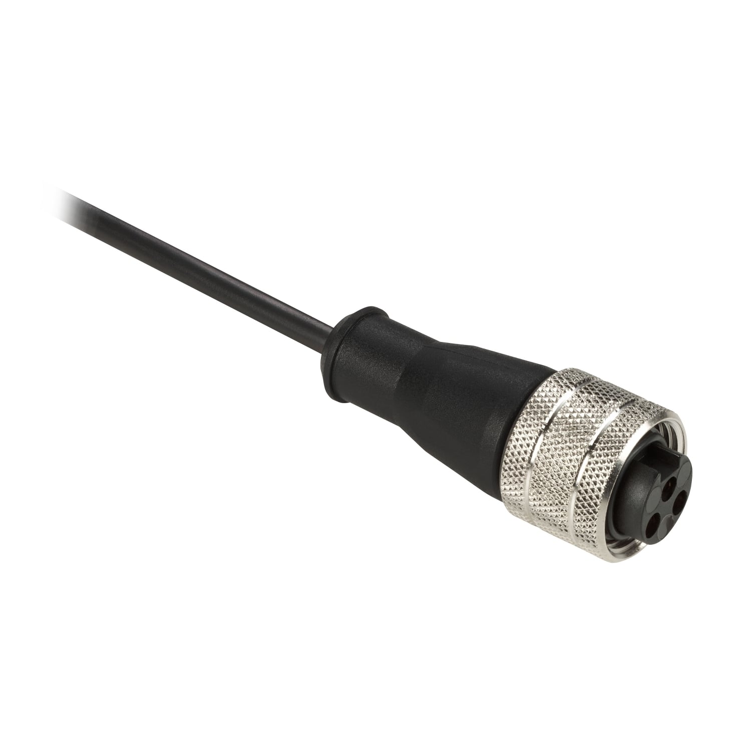 Pre wired connectors XZ, straight female, 1/2"20 UNF, 3 pins, cable PUR 5 m
